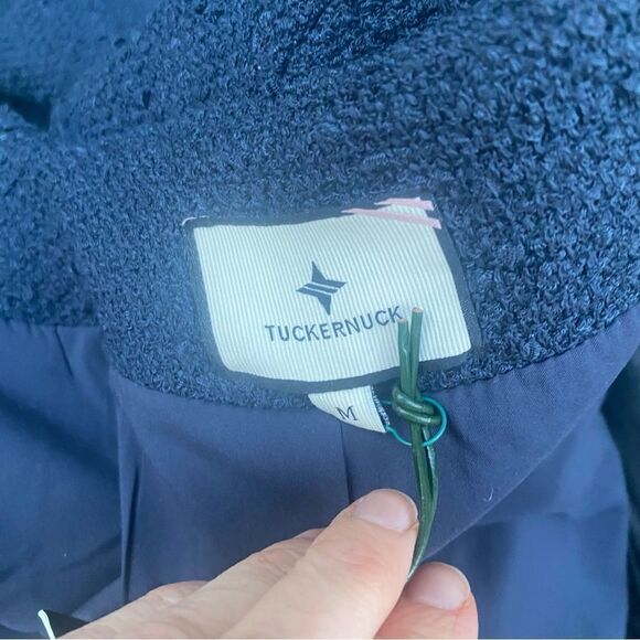 TUCKERNUCK Navy Tweed Marais Jacket size medium NWT - Picture 8 of 12